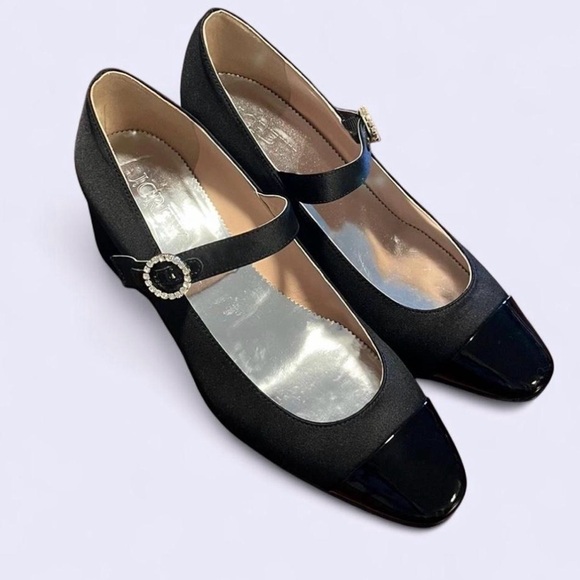 J Crew Millie Mary Janes black satin - Picture 2 of 6